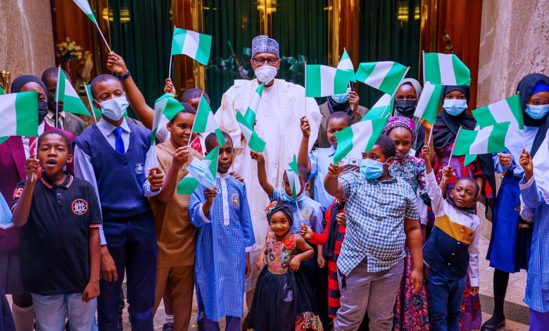 Children’s Day: Buhari Celebrates With Young Nigerians, Pledges Further Reduction In Number Of Out-Of-School Children