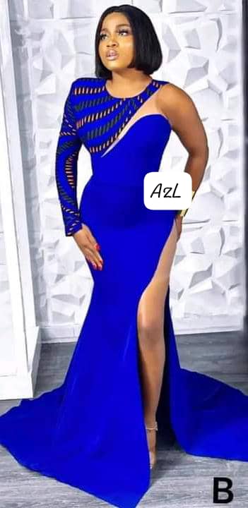 ROYAL BLUE GOWN STYLES