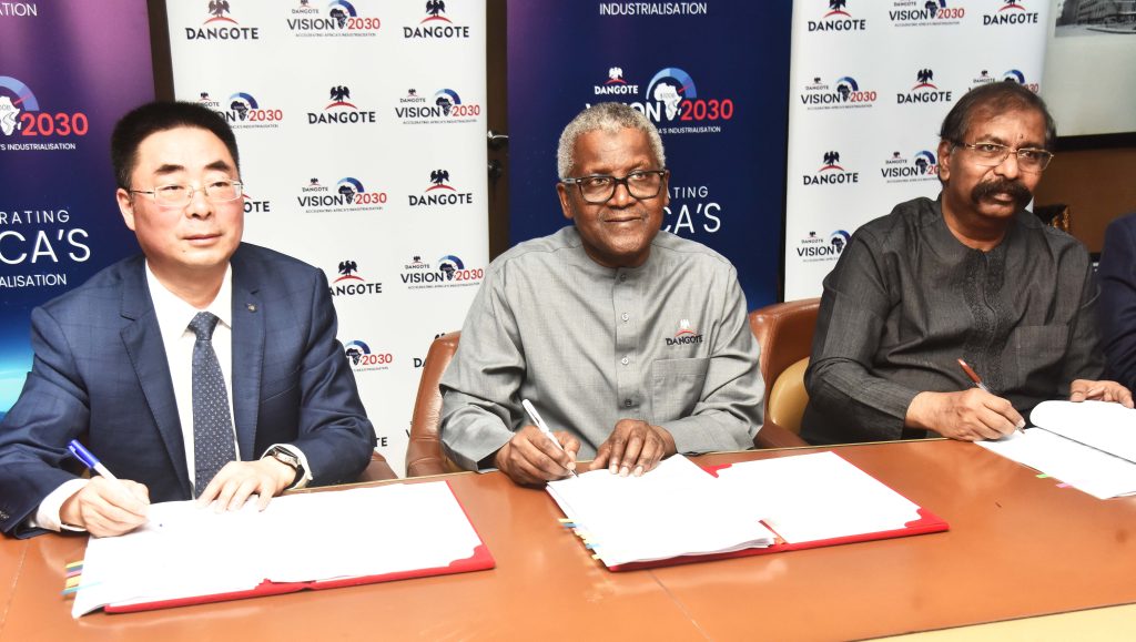Dangote, Sinoma Sign $800 Million MOU to Expand Itori Cement Plant Capacity to 12 MTA