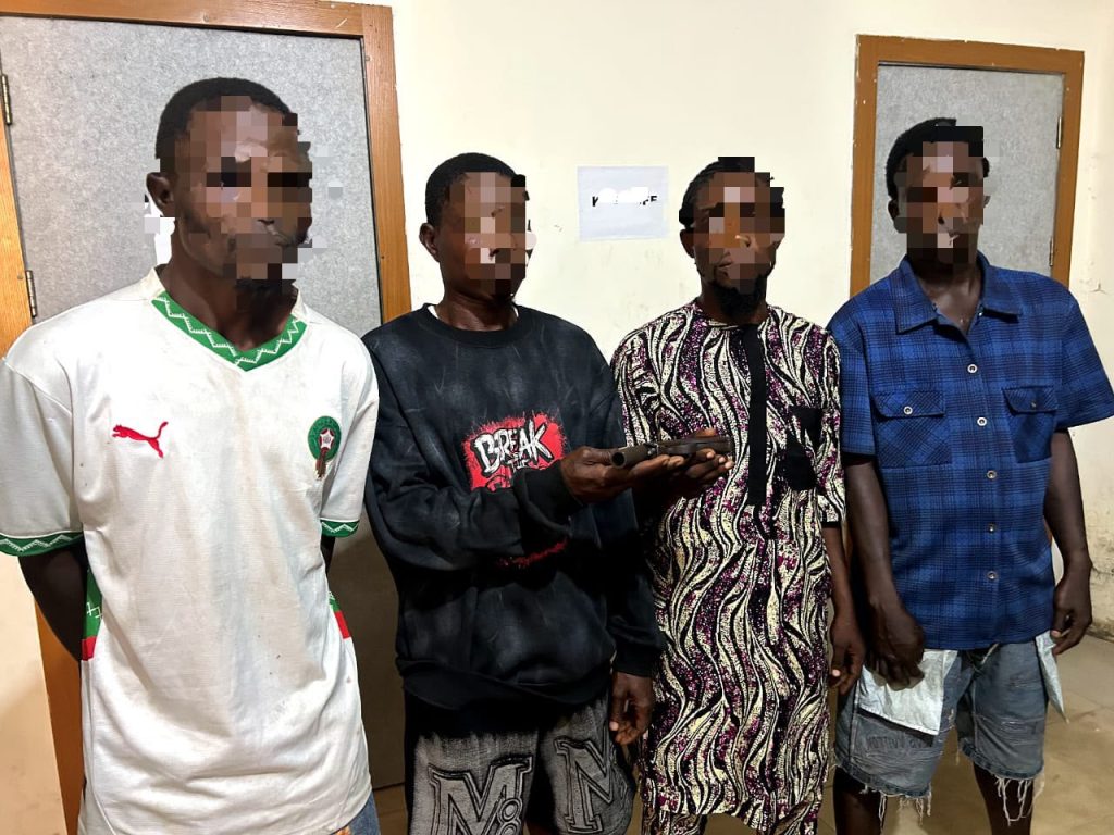 POLICE ARRESTS FOUR SUSPECTED CULTISTS, RECOVERS LOCALLY MADE CUT-TO-SIZE GUN IN LEKKI-AJAH AXIS